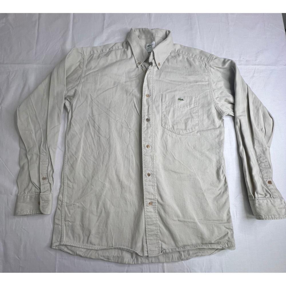 Lacoste Made‎ in France Button Down Shirt Men's Size 40 Long Sleeve Cotton